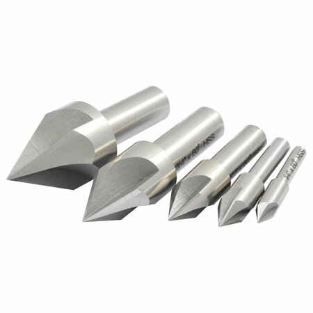 Hhip 5 Piece 60 Degree 1/4-1 in. High Speed Steel Countersink Set 2001-2004